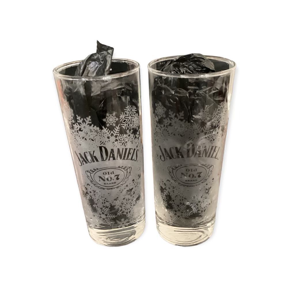 Jack Daniel’s Old No. 7 Snowflakes Highball Glasses Set Of 2
